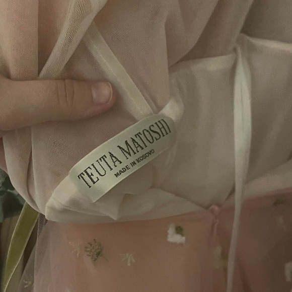 Teuta Matoshi Designer Gerbera Pink Dress - Picture 5 of 5